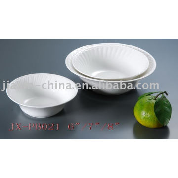 Vaisselle en porcelaine ronde de couleur blanche JX-PB021
